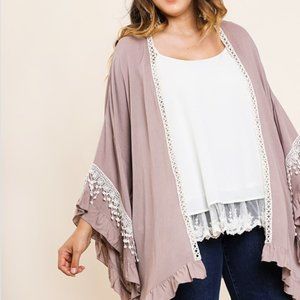 Umgee Plus Latte Kimono